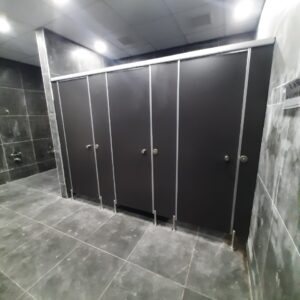 Vách vệ sinh compact HPL màu xám